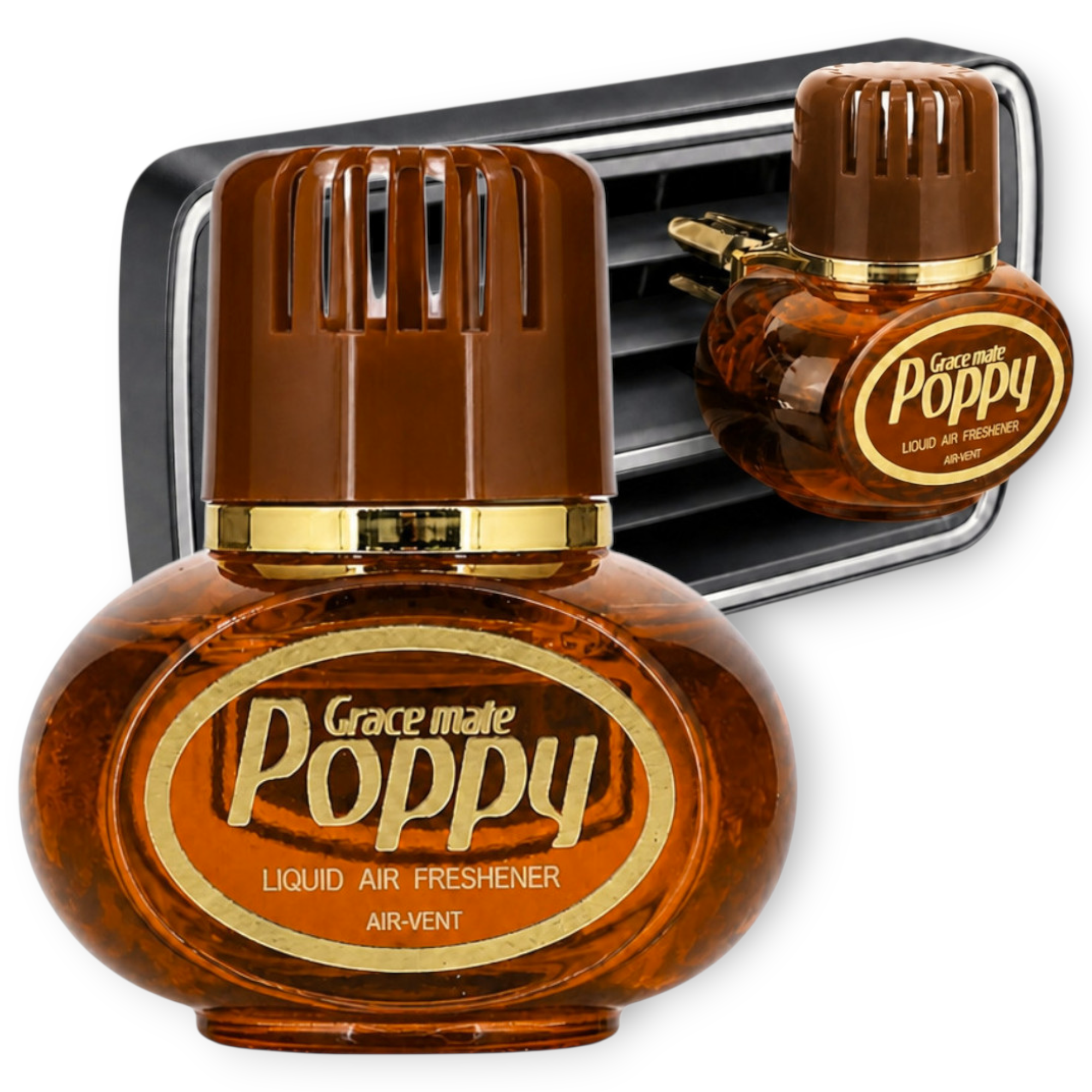 Mini Poppy Grace mate Lufterfrischer Vanille Duft für Lüftungsgitter LKW KFZ Auto Bus