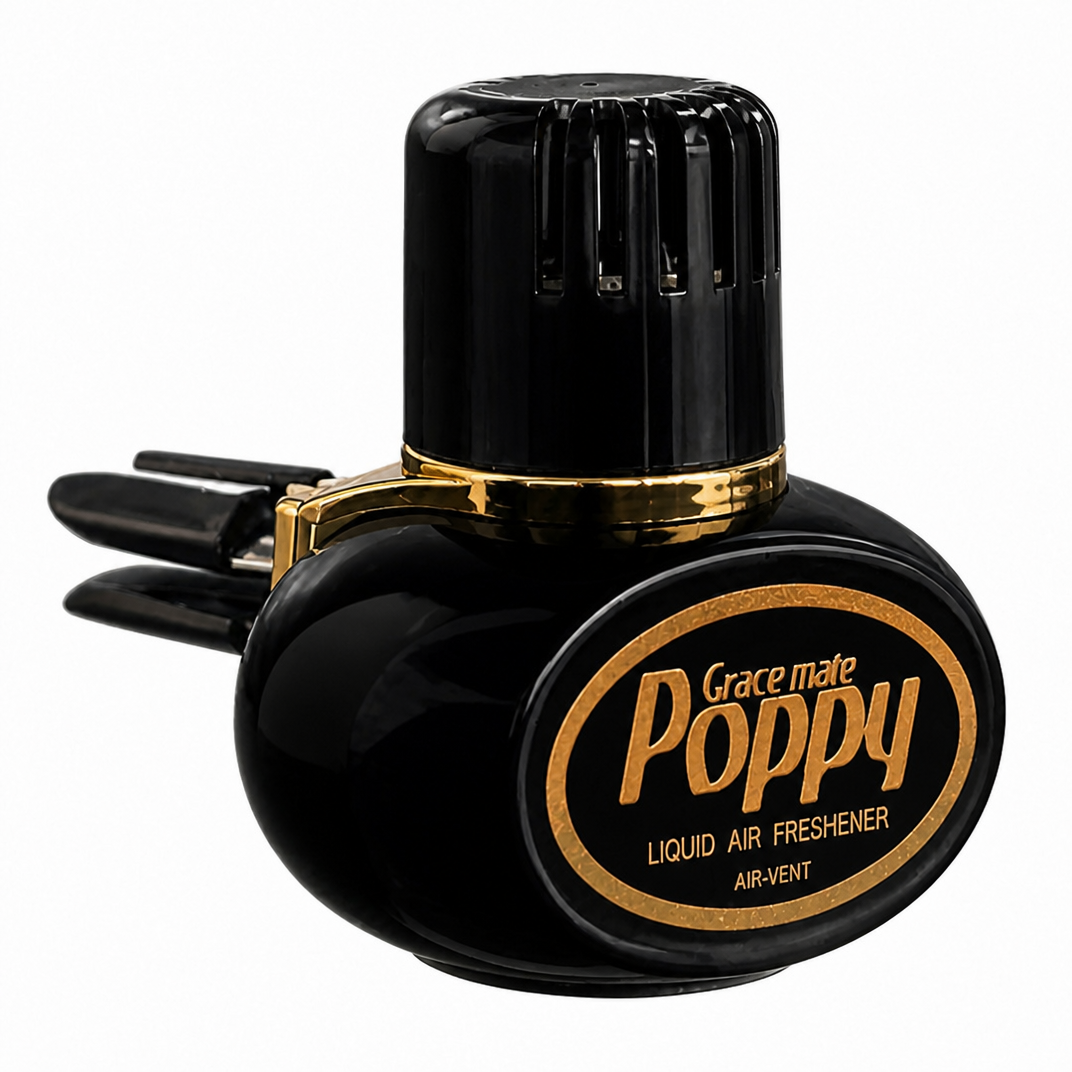 Mini Poppy Grace mate Lufterfrischer New Car Duft für Lüftungsgitter LKW KFZ Auto Bus