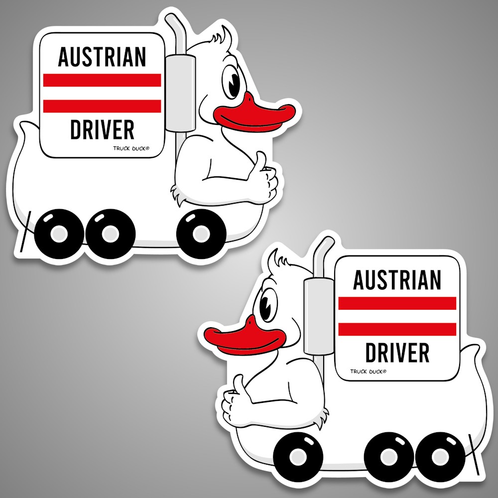 TRUCK DUCK® Austrian Driver Truck Car Sticker Set Austria Trucker ...